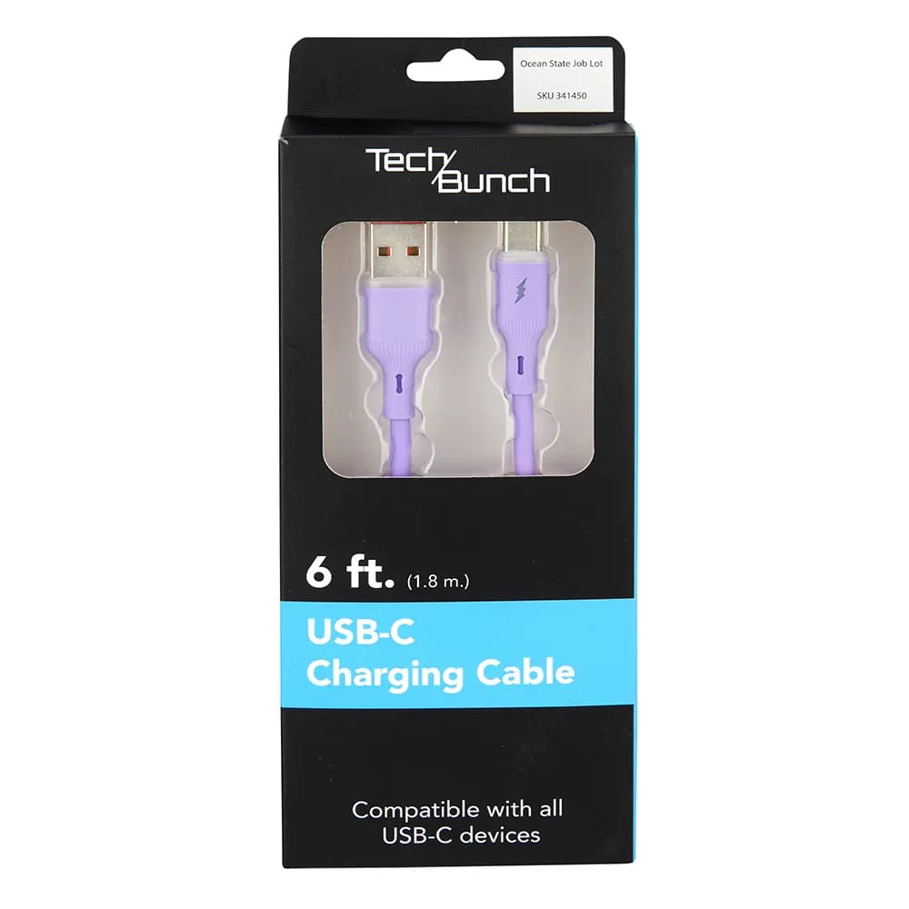 Tech Bunch USB-C Charging Cable, 6'