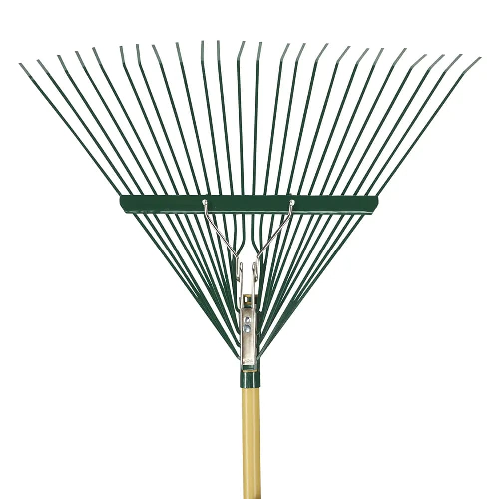 Steel Tine Leaf Rake with Foam Handle, 24"
