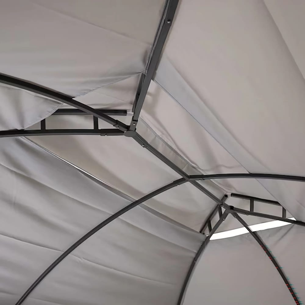 Sunnydaze 10' x 13' Soft Top Patio Gazebo with Screens and Privacy Walls, Gray