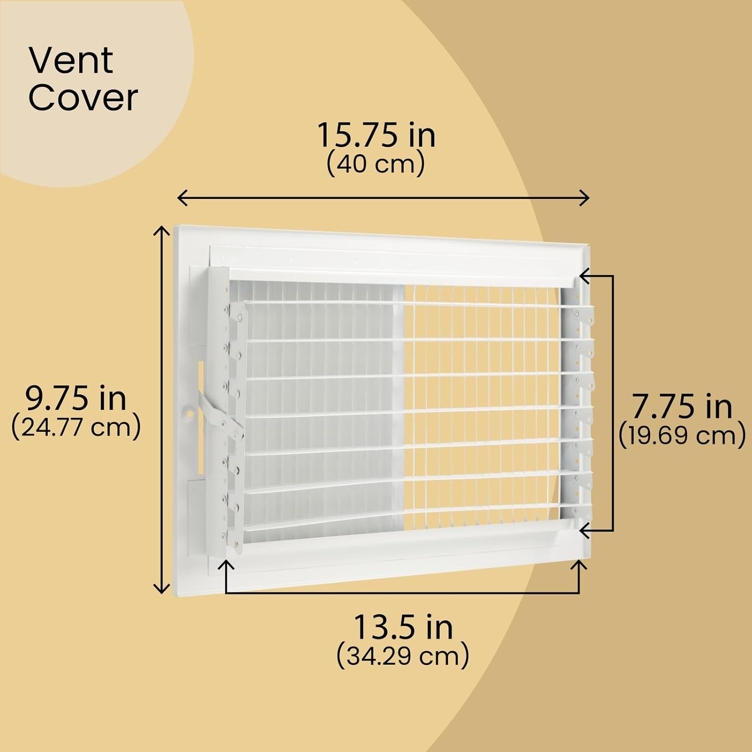 8" x 14" Air Vent Cover, White