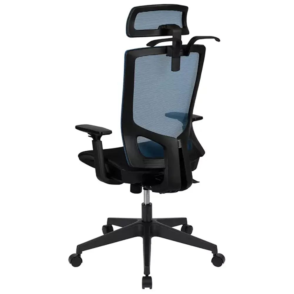 Flash Furniture Ergonomic Mesh Office Chair with Synchro-Tilt, Blue/Black