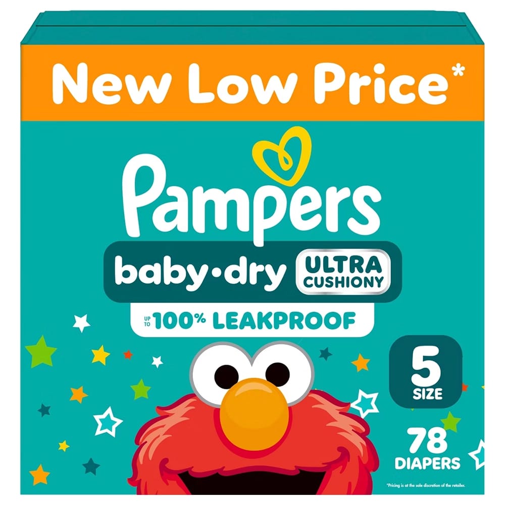 Pampers Baby Dry Diapers Super Pack, Size 5, 78 Pack