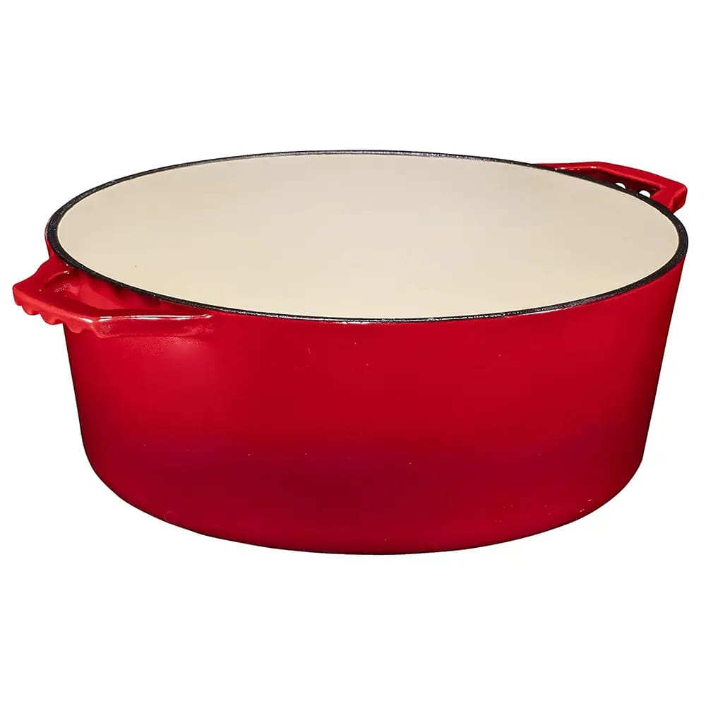 Bruntmor 7-Quart Enameled Cast Iron Dutch Oven, Red