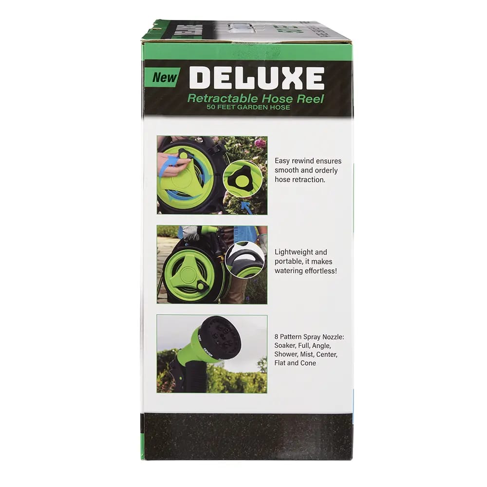 Deluxe Retractable Hose Reel with Mount, 50'