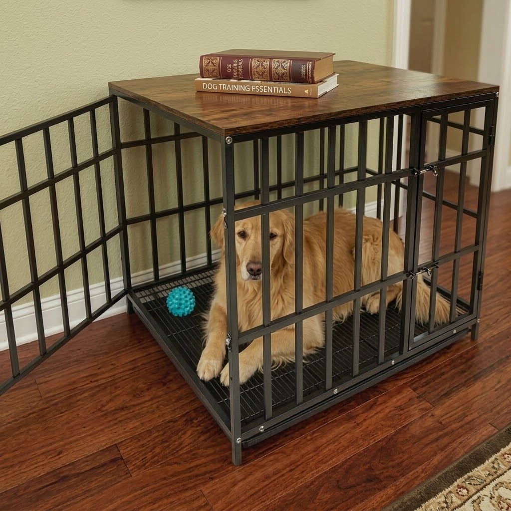 Huntington 3-Door Heavy Duty Pet Crate Table