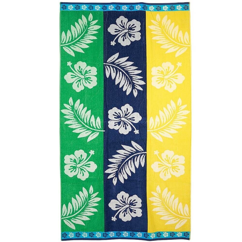 Heavyweight Jacquard Velour Beach Towel, 40" x 72"