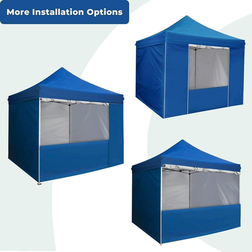 10' x 10' Pop-Up Canopy Tent with 5 Sidewalls, Royal Blue