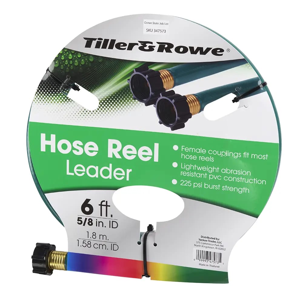Tiller & Rowe Hose Reel Leader, 5/8" x 6'