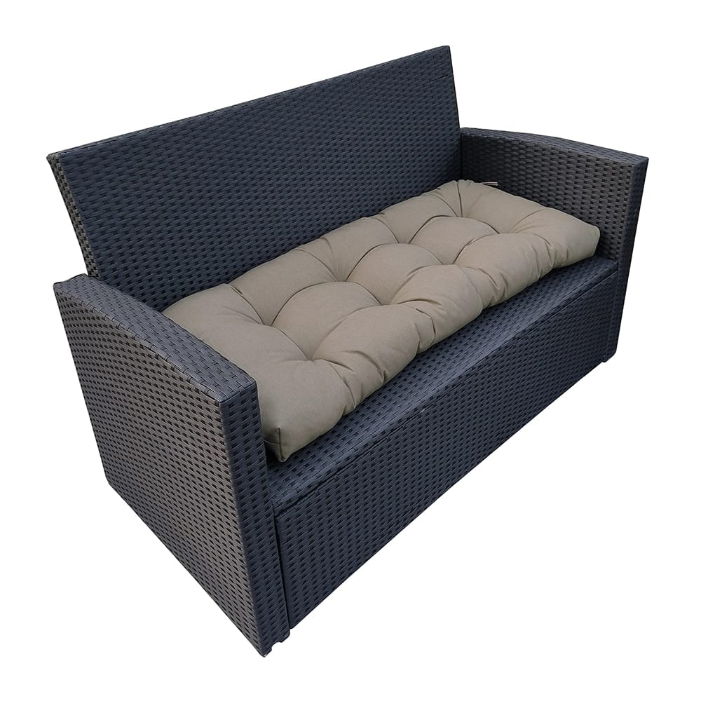 OutdoorLiving Furnishings Acrylic Settee Patio Cushion with 3M Scotchgard, Taupe