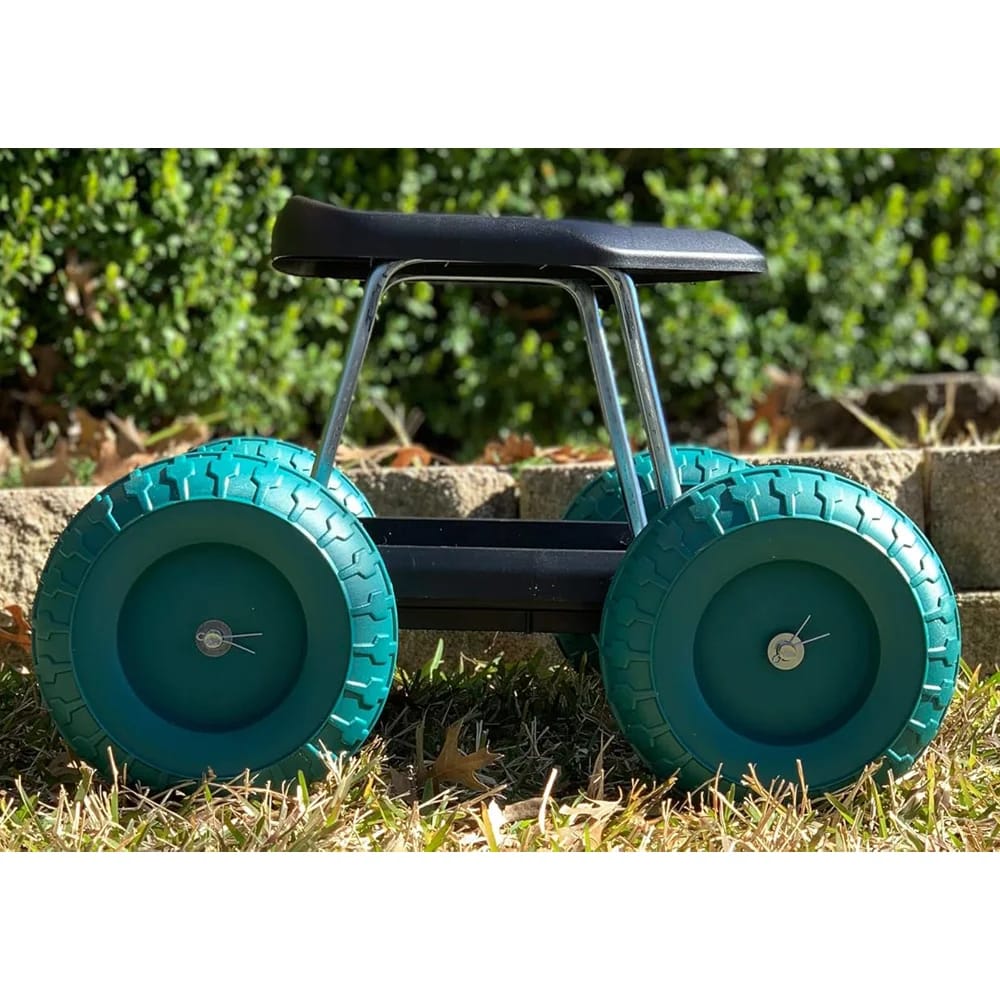 Garden Rolling Work Seat, Black/Blue