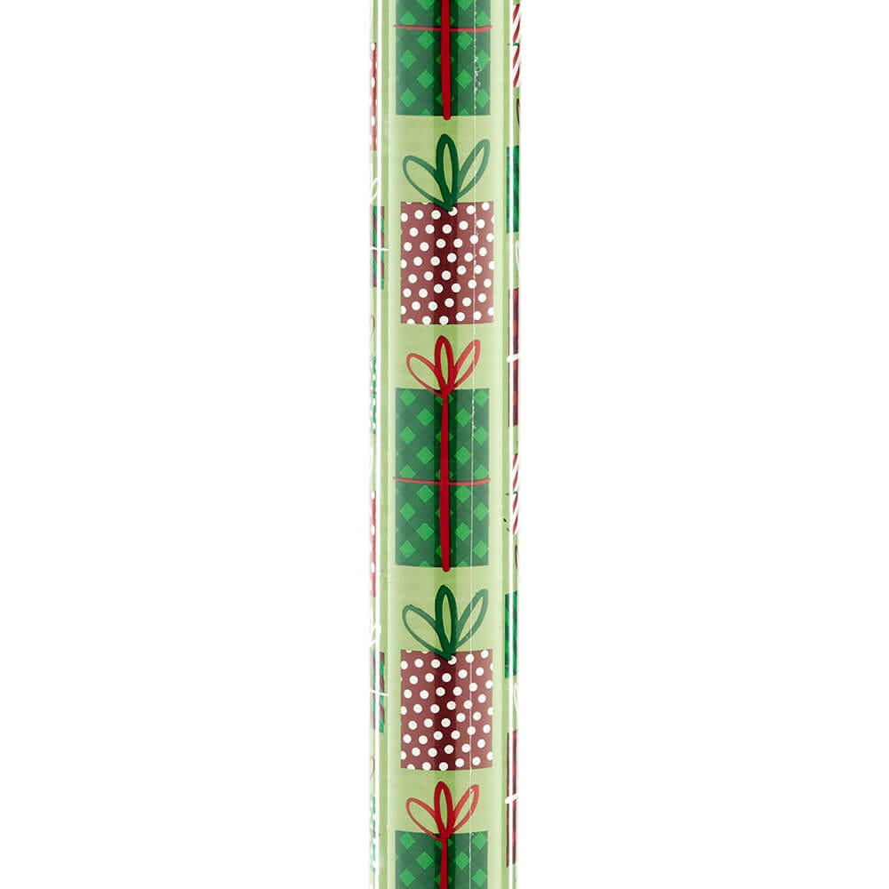 Whimsical Christmas Wrapping Paper Roll, 90 sq ft