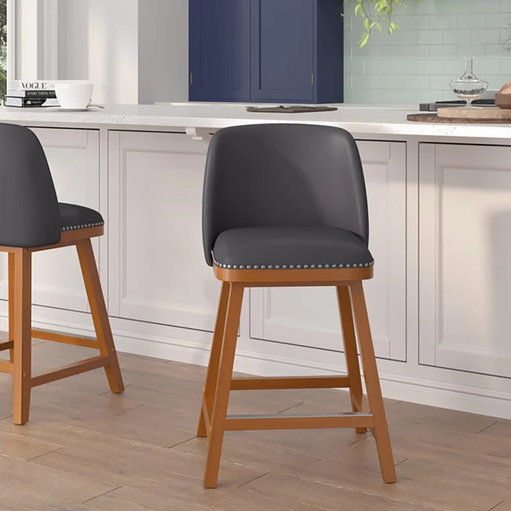 Flash Furniture Transitional Counter Stools, Set of 2, Gray