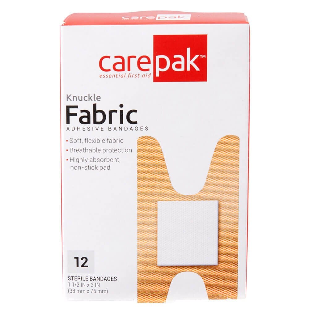 carepak Knuckle Fabric Adhesive Bandages, 12 Count