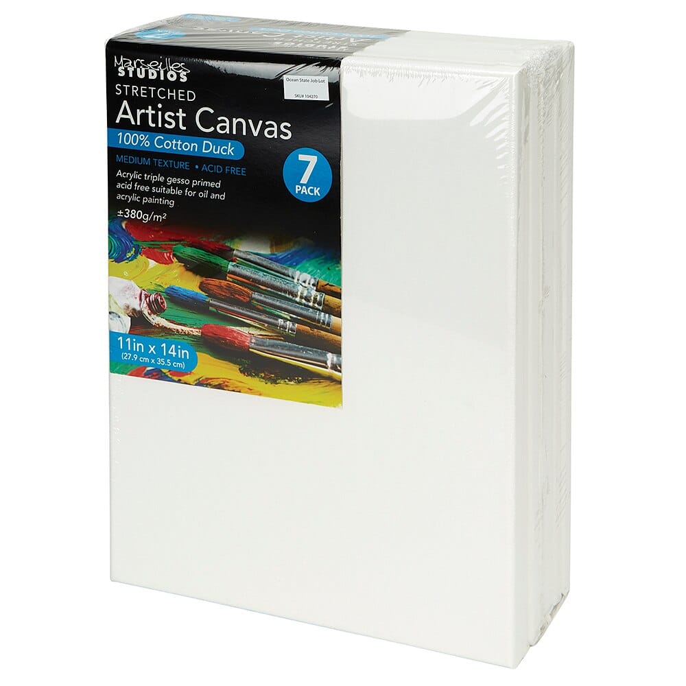 Marseilles Studios Stretched Cotton Artist Canvas, 11"x14", 7-Count