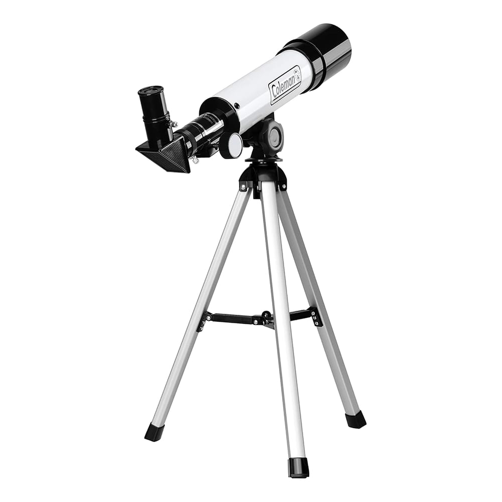 Coleman 360x50 Refractor Telescope Kit with Heavy-Duty Carrying Case, White