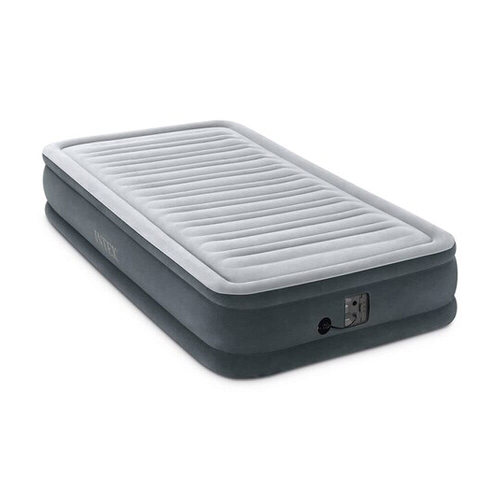 Intex Twin Dura-Beam Comfort-Plush Air Mattress with Internal Pump