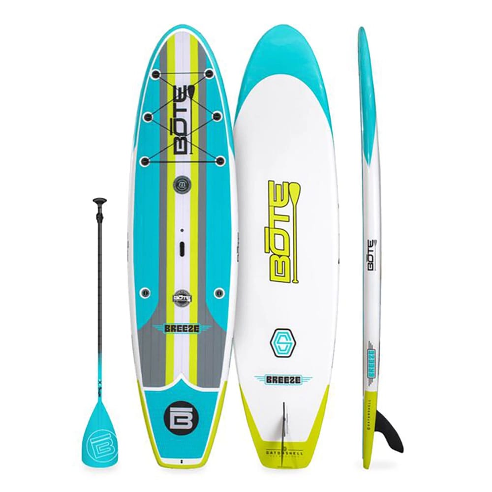 BOTE 11' x 6" Breeze Gatorshell Trax Paddle Board with Paddle, Citron