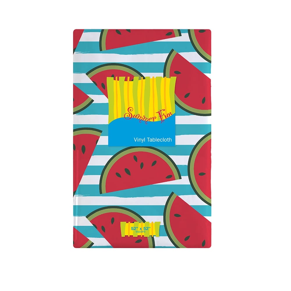 Summer Zipper Vinyl Tablecloth with Flannel Backing