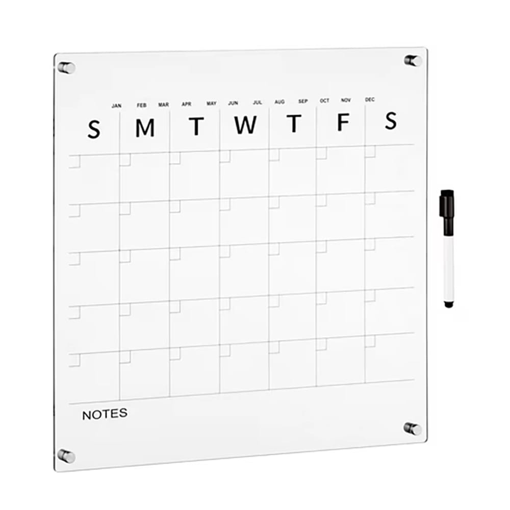 mDesign Large Square Acrylic Wall Calendar