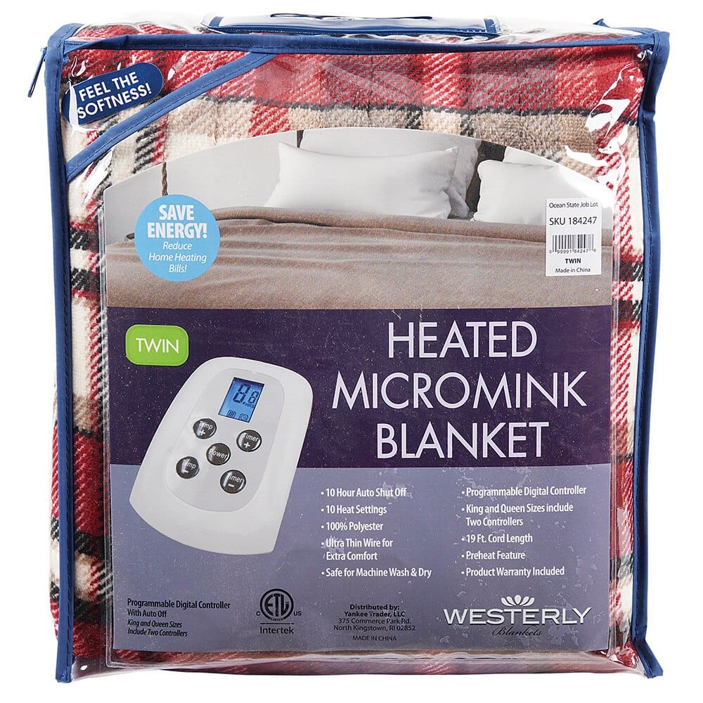 Westerly Twin Micromink Heated Blanket