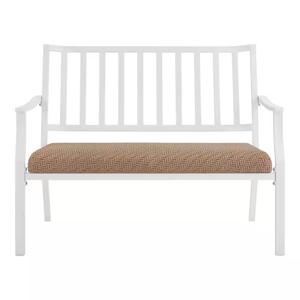 Harbor Point 2-Person Outdoor Bench, White