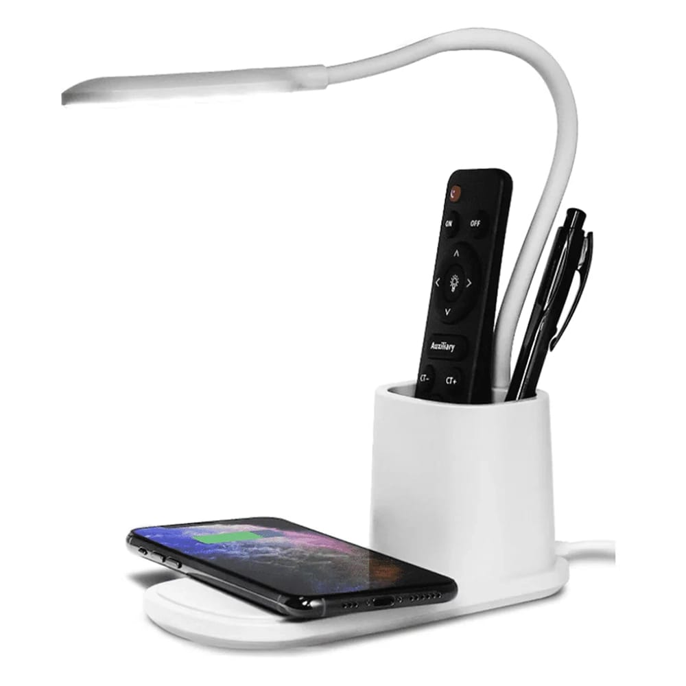 Aduro LED Desk Lamp With Wireless Charger, White