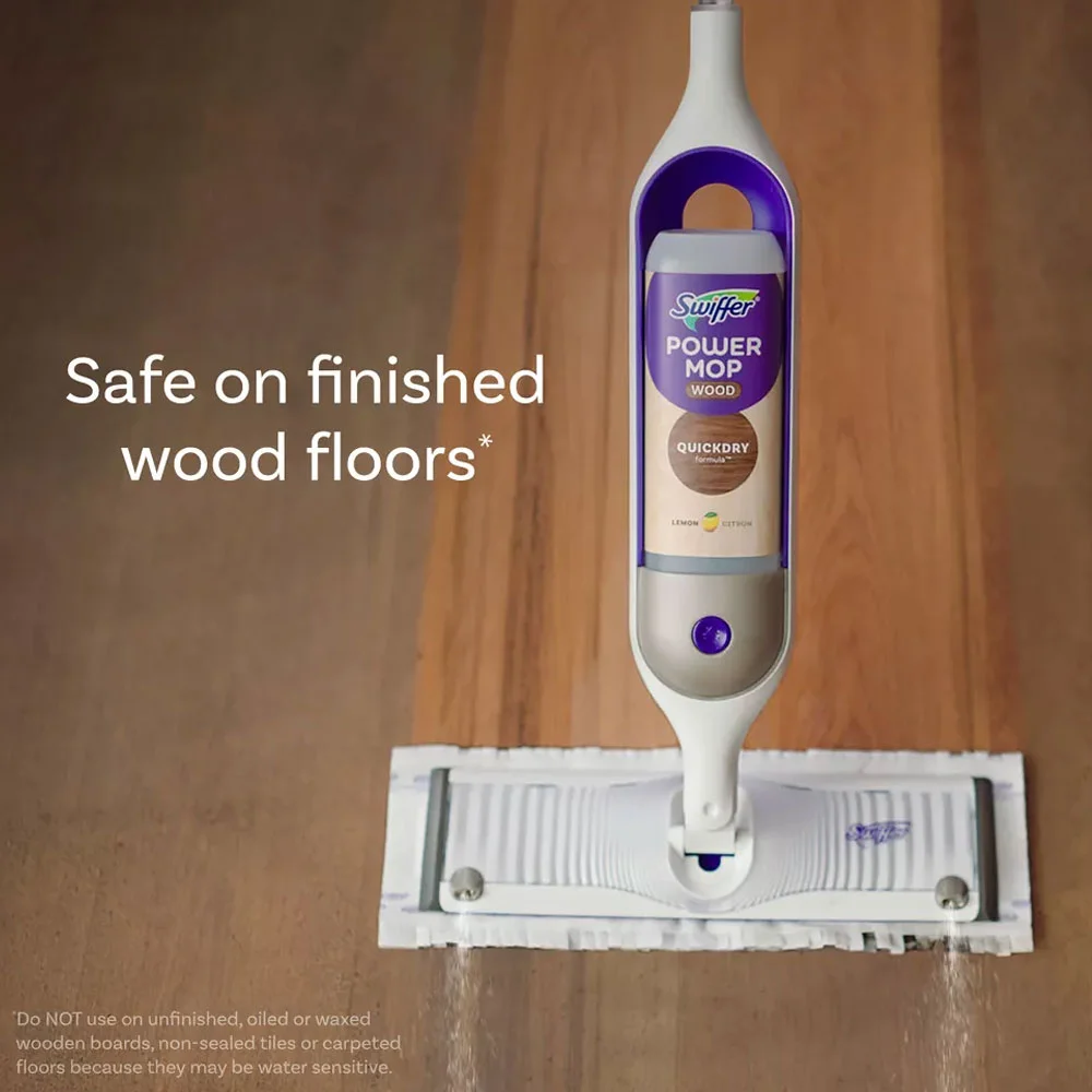 Swiffer Power Mop Wood Mop Kit for Wood Floor Cleaning - Thumbnail 3