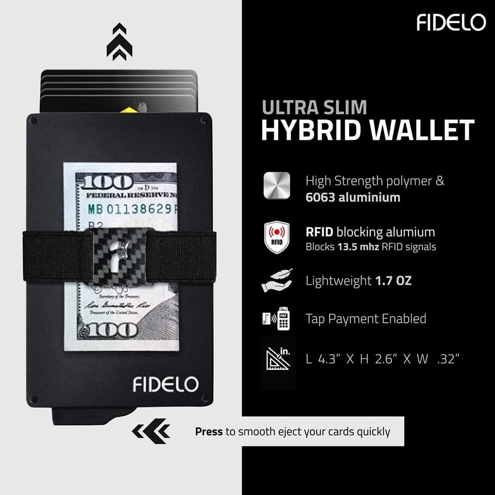 Fidelo Minimalist Wallet, Redwood Brown