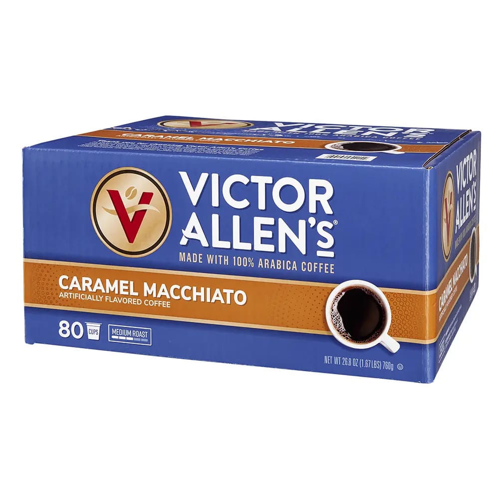 Victor Allens Caramel Macchiato Coffee Cups, 80 Count