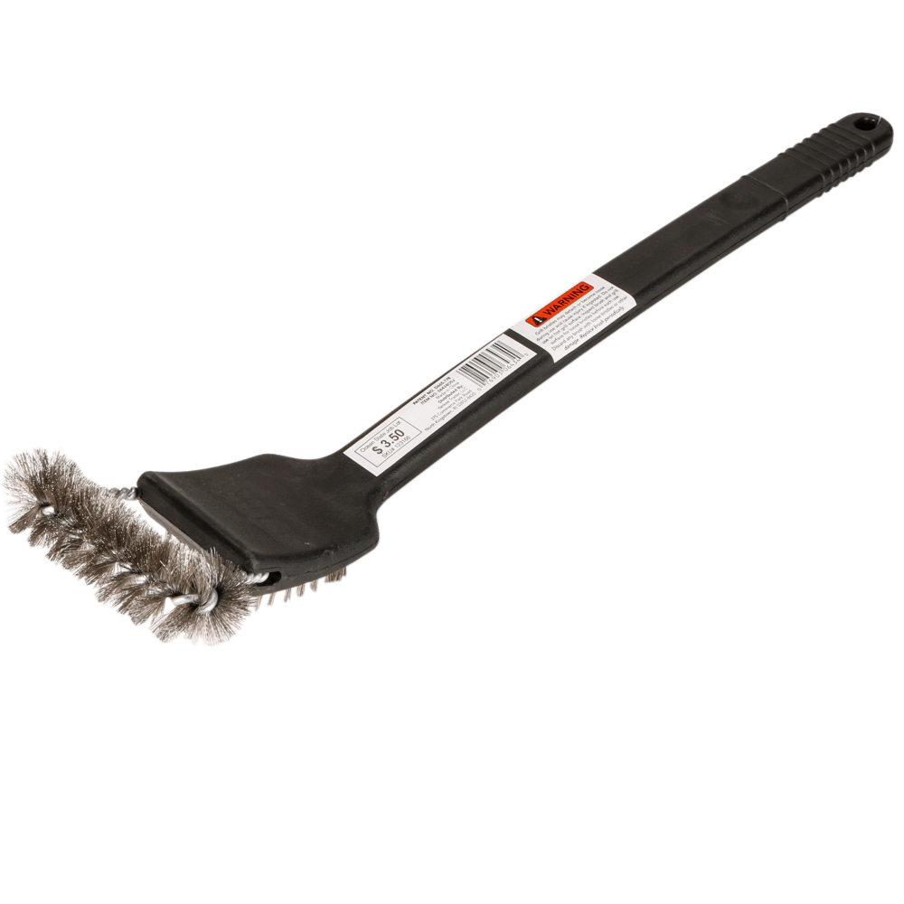 Roadhouse BBQ Stainless Steel Top Action Dual Grill Brush, 18"