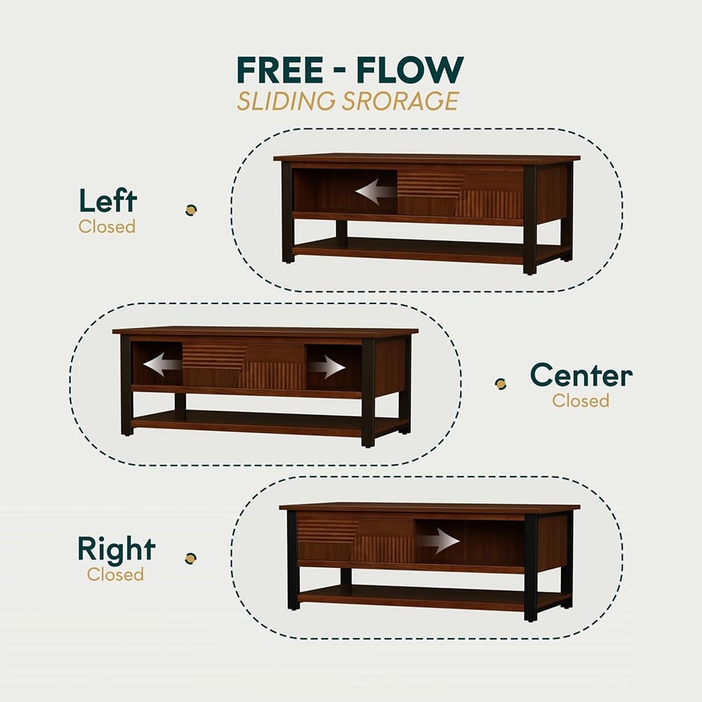 Bme Trapeze Coffee Table, Walnut