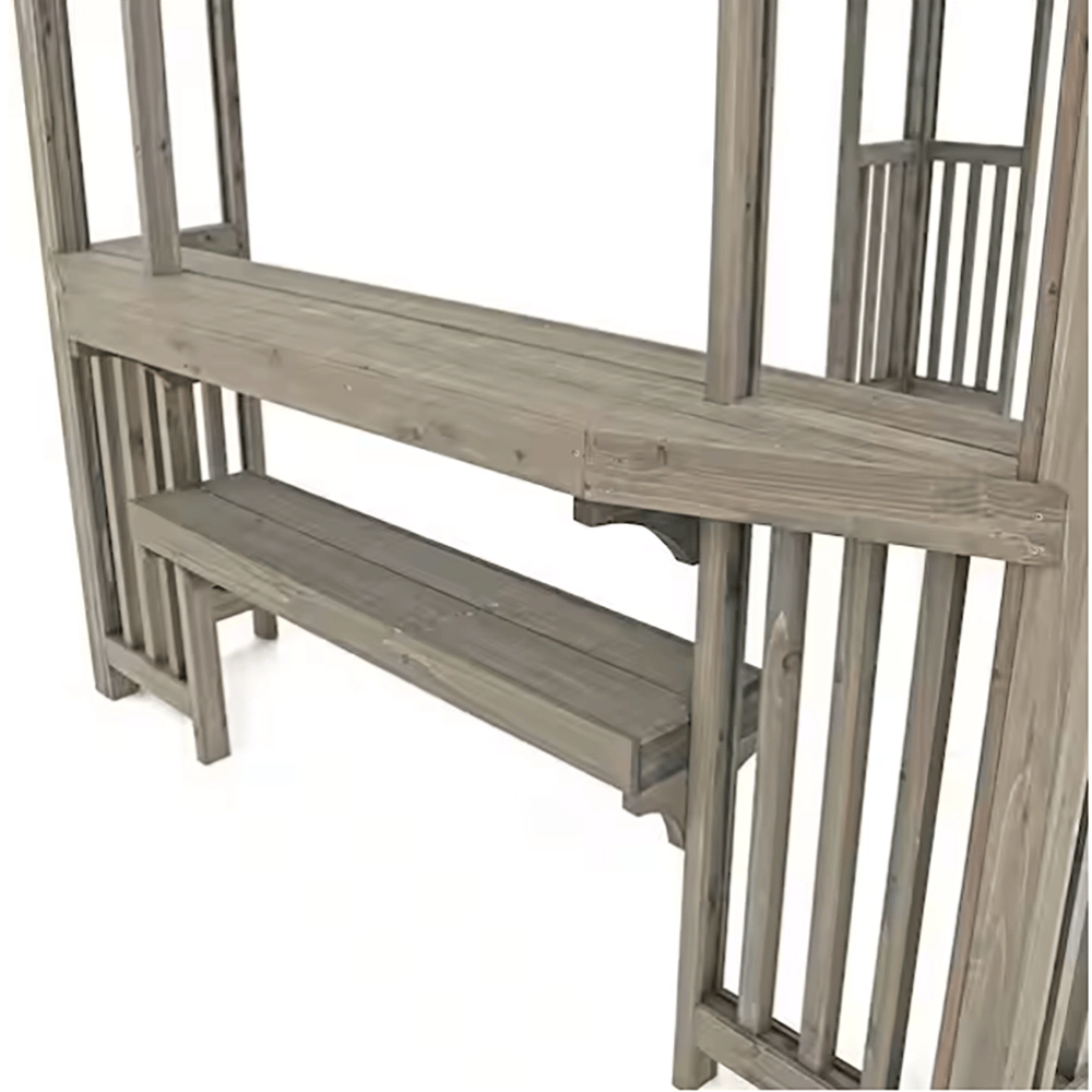 Yardistry Madison Cedar Wood Backyard Patio Pergola, Gray, 10' x 14'