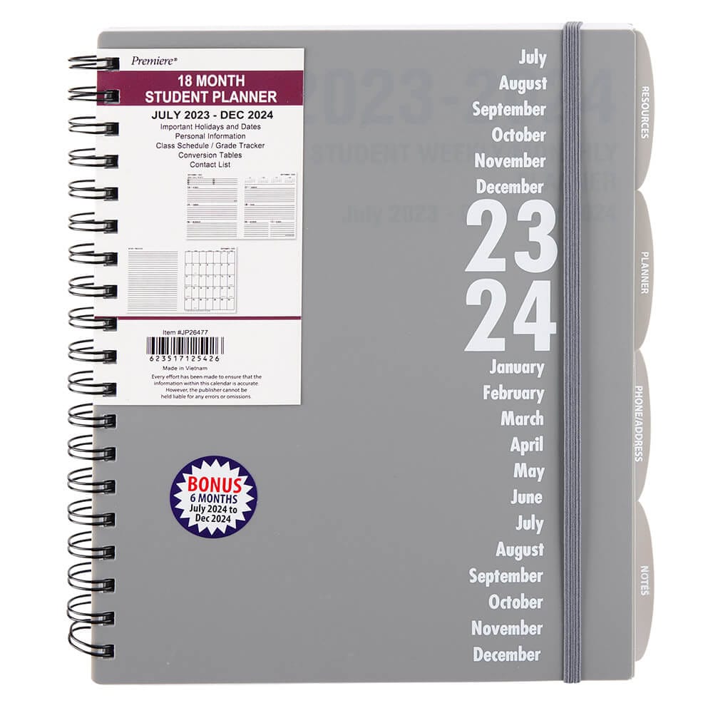 2023-2024 Premiere 18 Month Student Planner, 10"