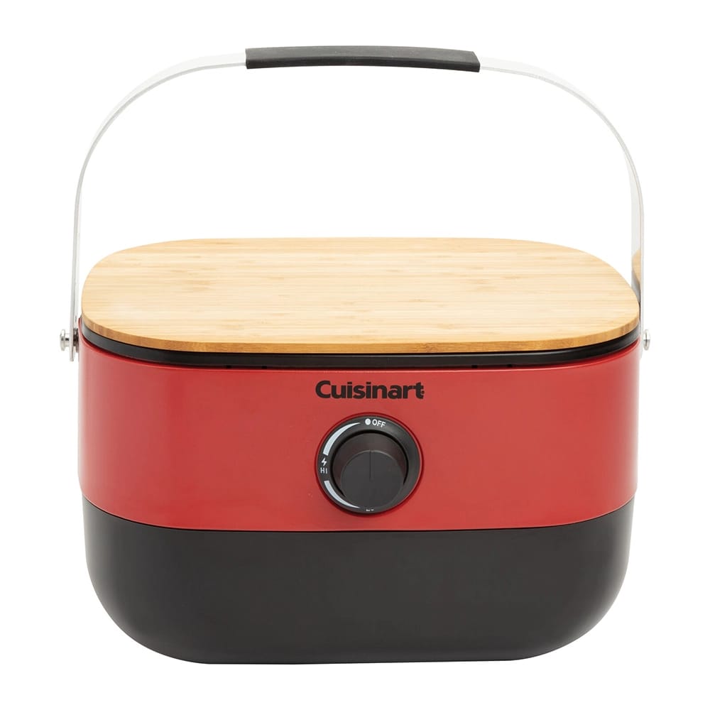 Cuisinart Venture Portable Gas Grill, Red/Black/Wood