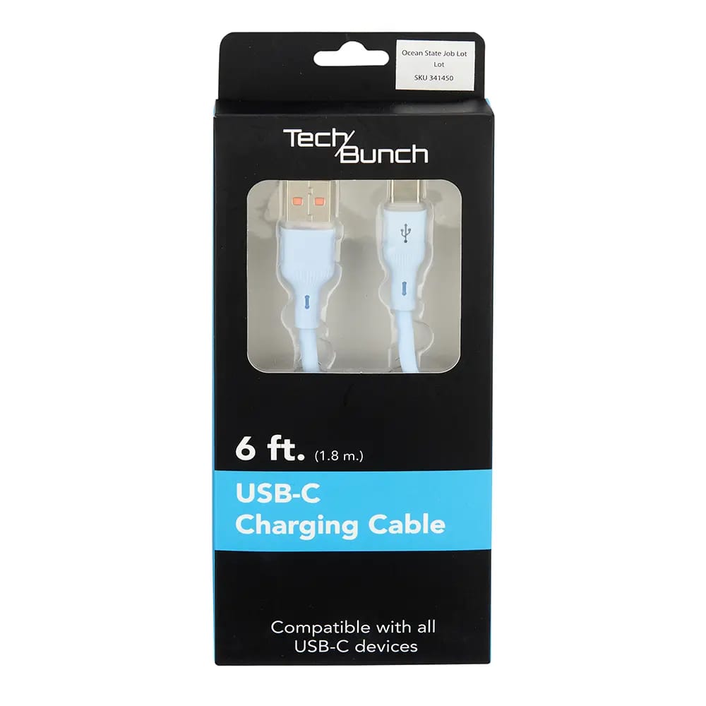 Tech Bunch USB-C Charging Cable, 6'