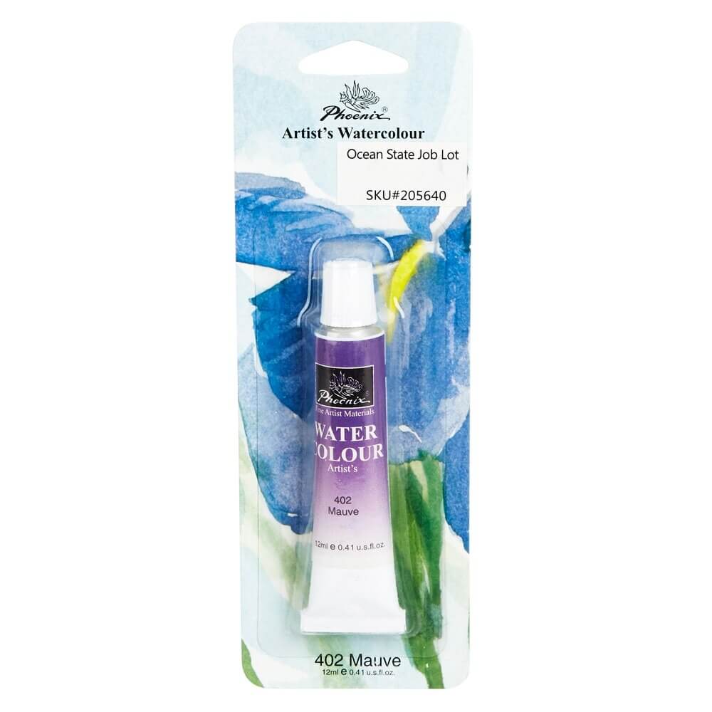 Phoenix Artist's Watercolour Paint, Mauve, 12 ml