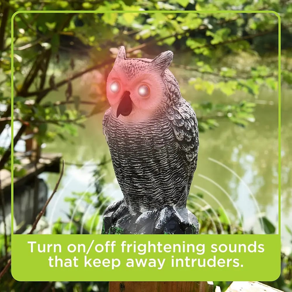 Horned Fake Owl with Flashing Eyes