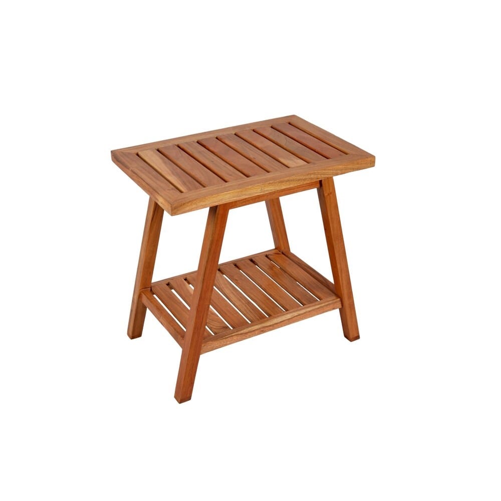 Acacia Wood Bath Bench, Natural