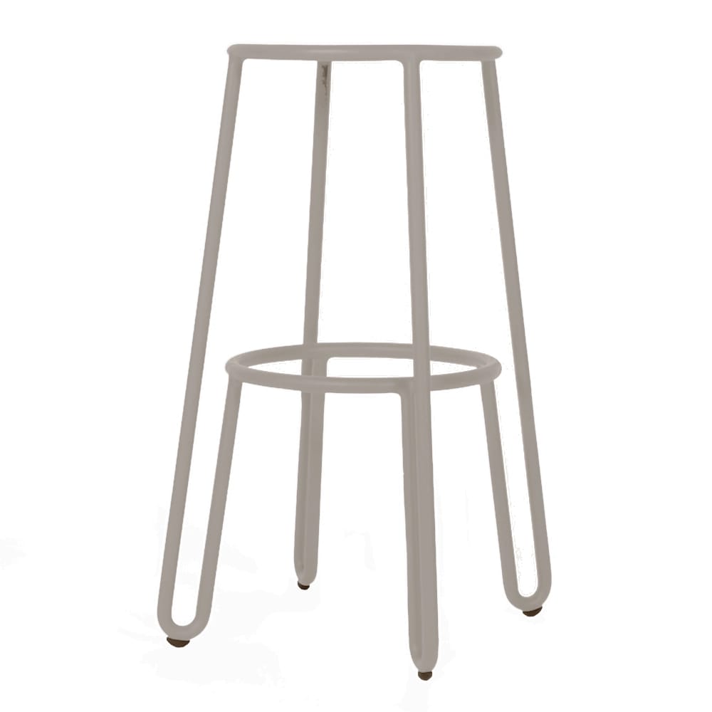 Seaside Casual Aluminum Huggy Stackable Patio Bar Stool, Light Taupe
