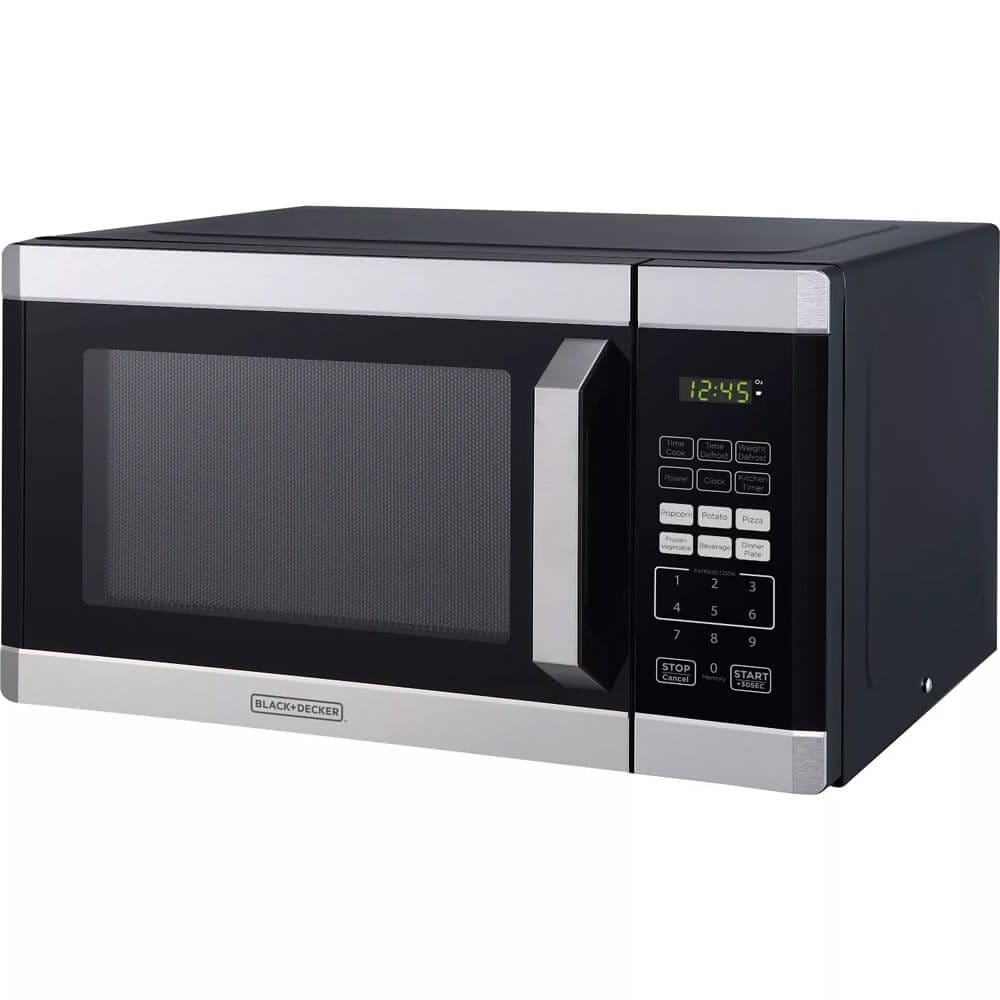 BLACK+DECKER 900W Stainless Steel Microwave Oven