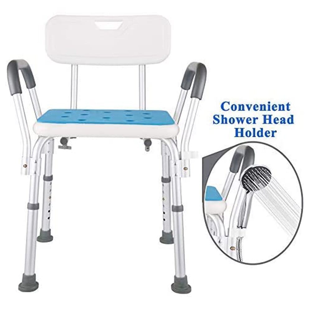 HappyNites Easy Fit Shower Stool with Rails and Shower Bag