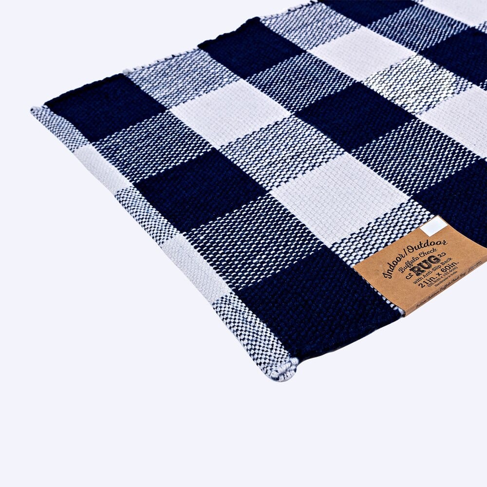 21"x60" Indoor and Outdoor Buffalo Check Rug