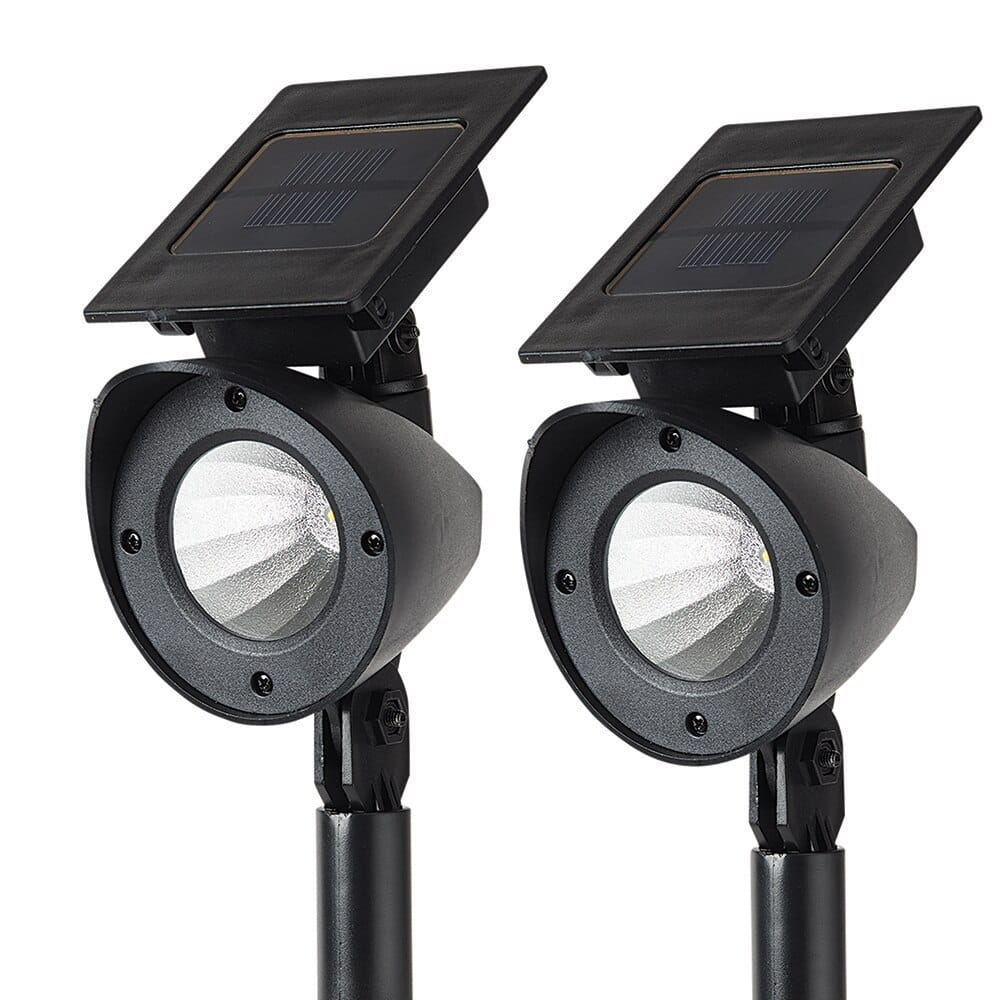 Solar Powered LED Spotlights, 2 Pack