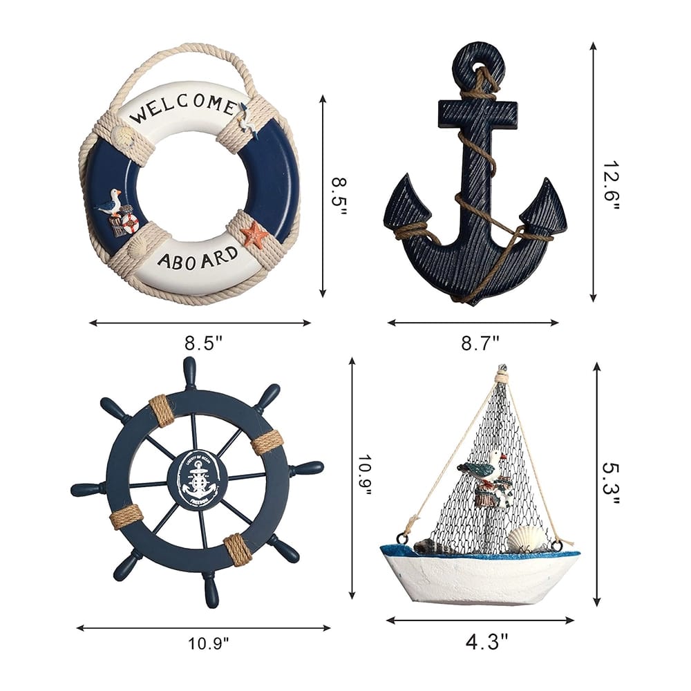 Wooden Nautical Hanging Wall Decor