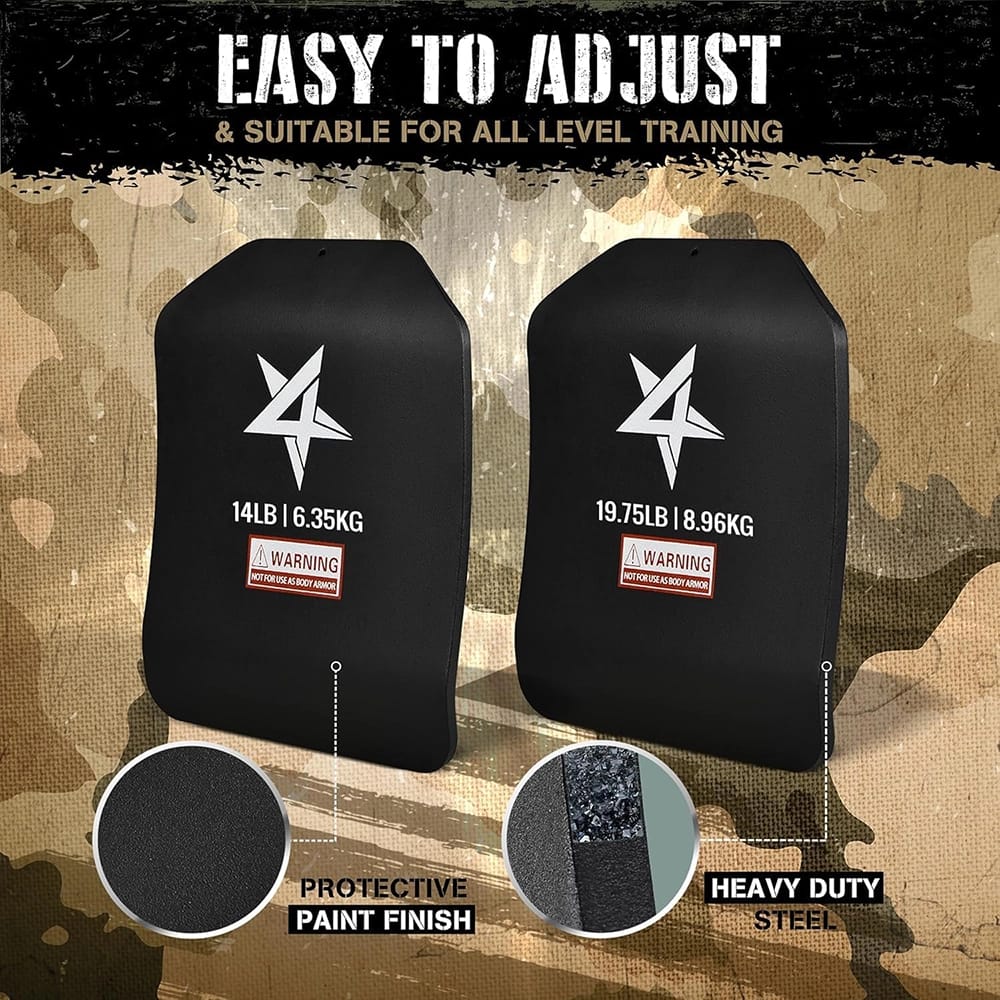 Yes4All Weight Vest Plates, 2 ct, 19.75 lbs