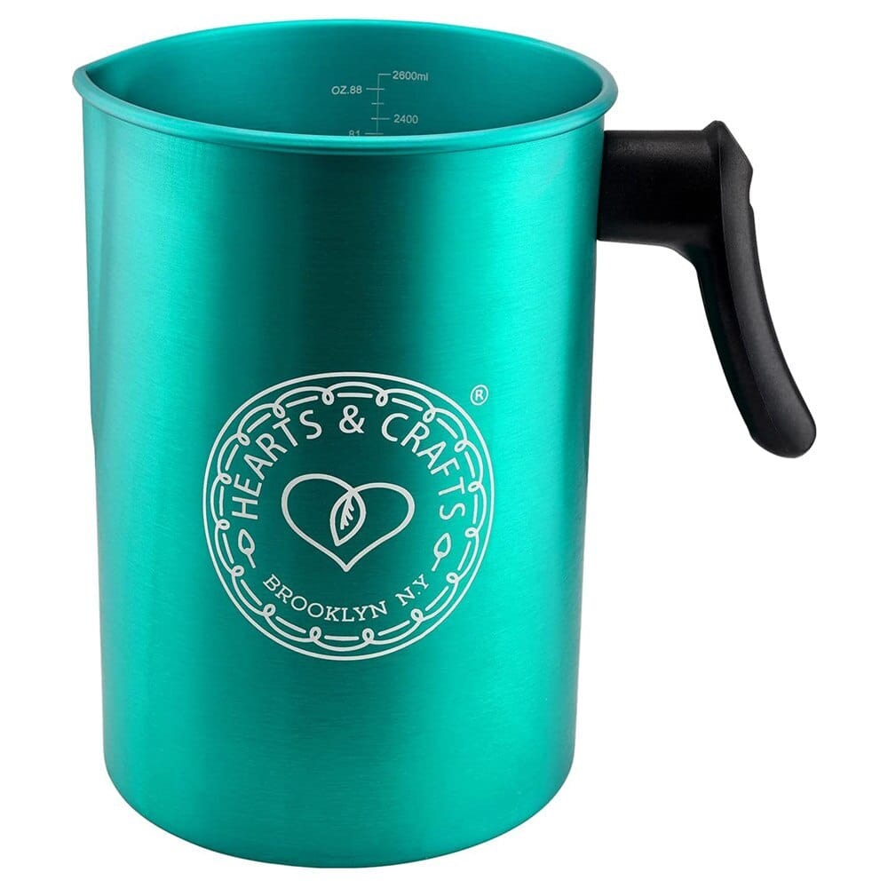 Hearts & Crafts 64 oz Aluminum Candle Making Pouring Pot, Teal