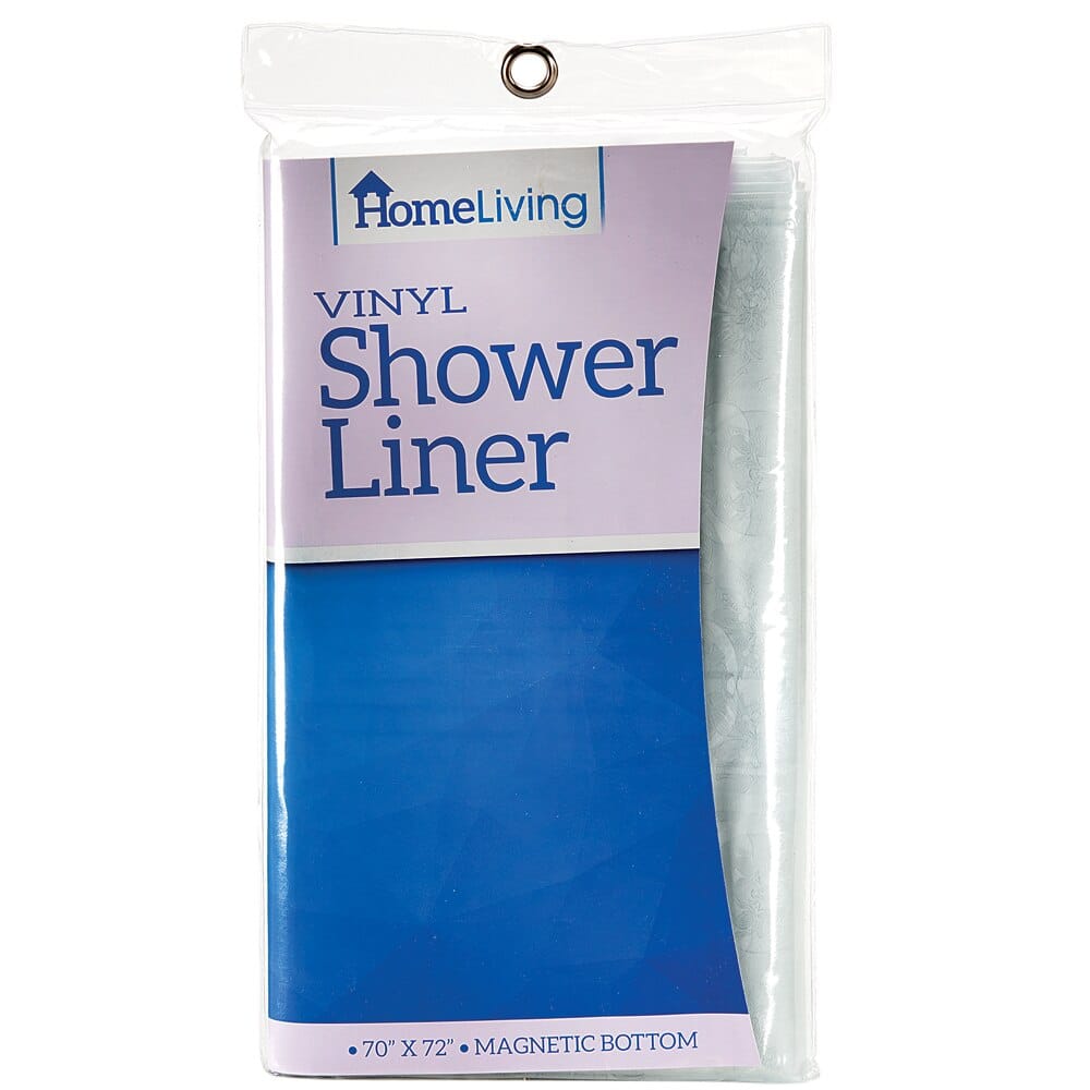 Heavyweight Clear Vinyl Shower Liner with Magnetic Bottom, 70"x 72"