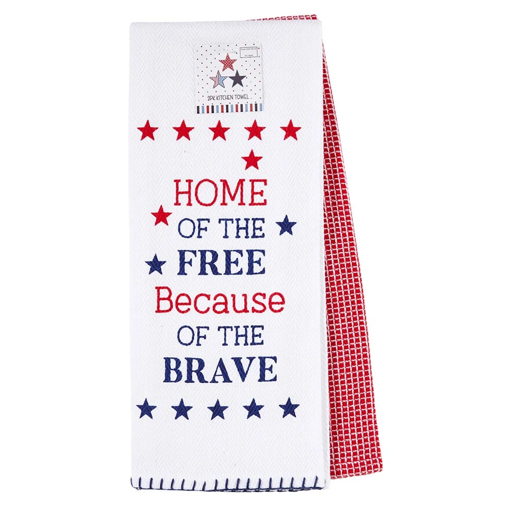 Patriotic Cotton Kitchen Towel Set, 2 Piece