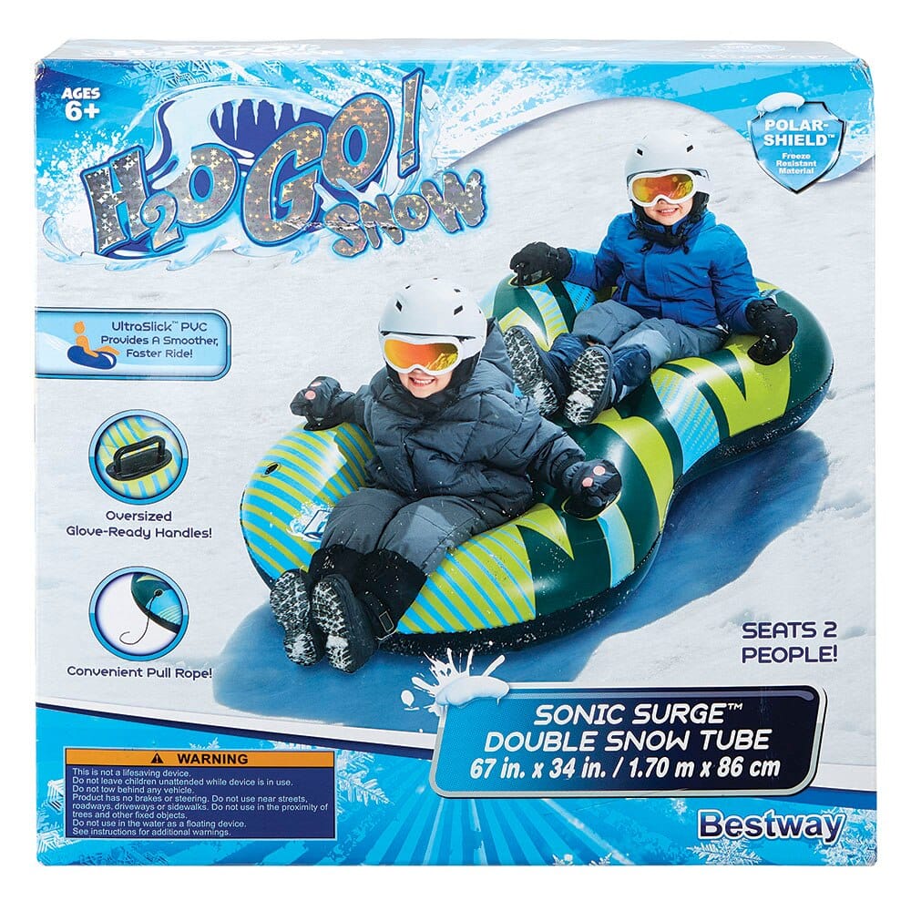 Bestway H2OGO! Snow Sonic Surge Double Snow Tube, 67" x 34"