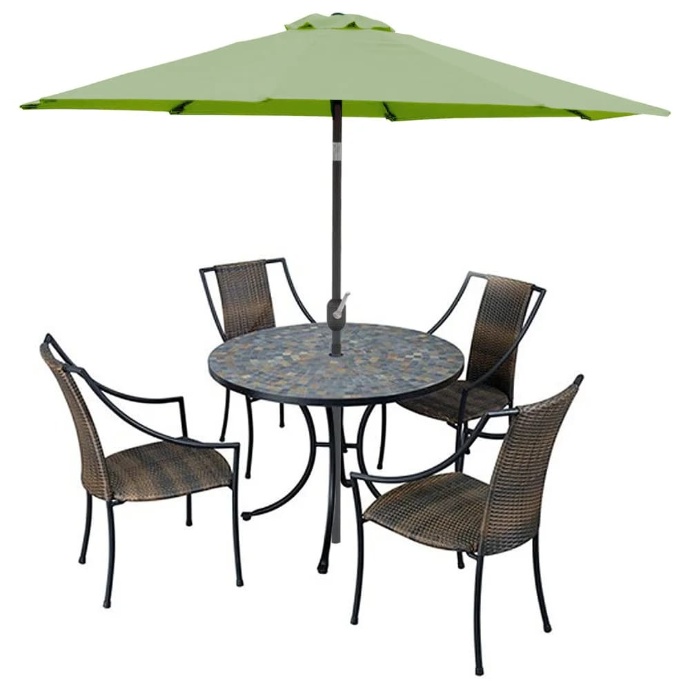 Pebble Lane Living 9’ Round Patio Market Umbrella, Metro Lime